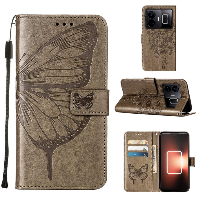 Estuche para teléfono de cuero con mariposa en relieve, For OnePlus Ace 2 5G / 11R 5G, For Motorola Moto G Stylus 5G 2023, For Realme 10 4G, For Realme 10 Pro 5G, For Realme 10 Pro+ 5G, For Realme C55, For Realme GT Neo 5 5G / GT3                      ...