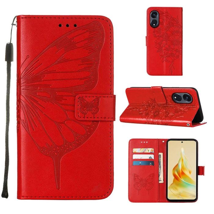 Estuche para teléfono de cuero con mariposa en relieve, For OnePlus Ace 2 5G / 11R 5G, For Motorola Moto G Stylus 5G 2023, For Realme 10 4G, For Realme 10 Pro 5G, For Realme 10 Pro+ 5G, For Realme C55, For Realme GT Neo 5 5G / GT3                      ...