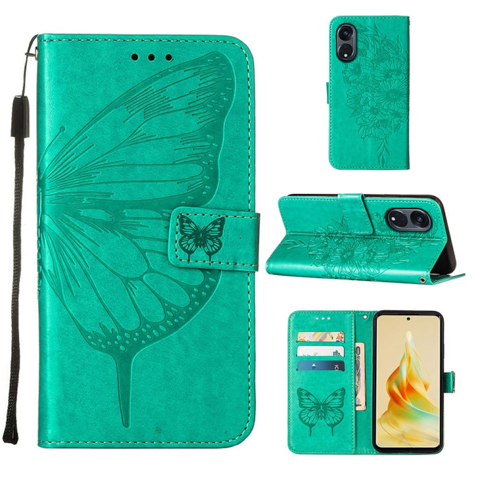 Estuche para teléfono de cuero con mariposa en relieve, For OnePlus Ace 2 5G / 11R 5G, For Motorola Moto G Stylus 5G 2023, For Realme 10 4G, For Realme 10 Pro 5G, For Realme 10 Pro+ 5G, For Realme C55, For Realme GT Neo 5 5G / GT3                      ...
