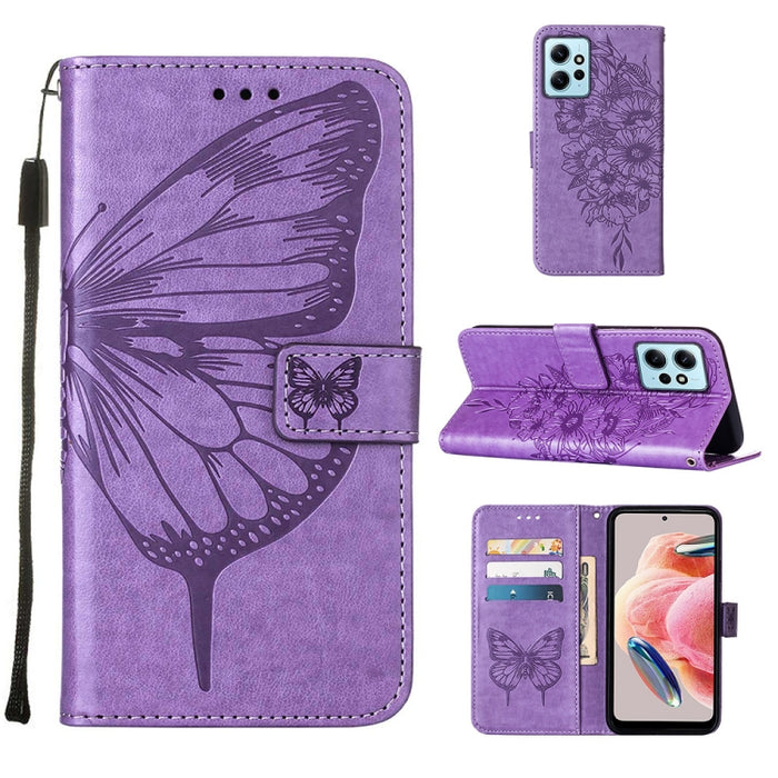 Estuche para teléfono de cuero con mariposa en relieve, For OnePlus Ace 2 5G / 11R 5G, For Motorola Moto G Stylus 5G 2023, For Realme 10 4G, For Realme 10 Pro 5G, For Realme 10 Pro+ 5G, For Realme C55, For Realme GT Neo 5 5G / GT3                      ...