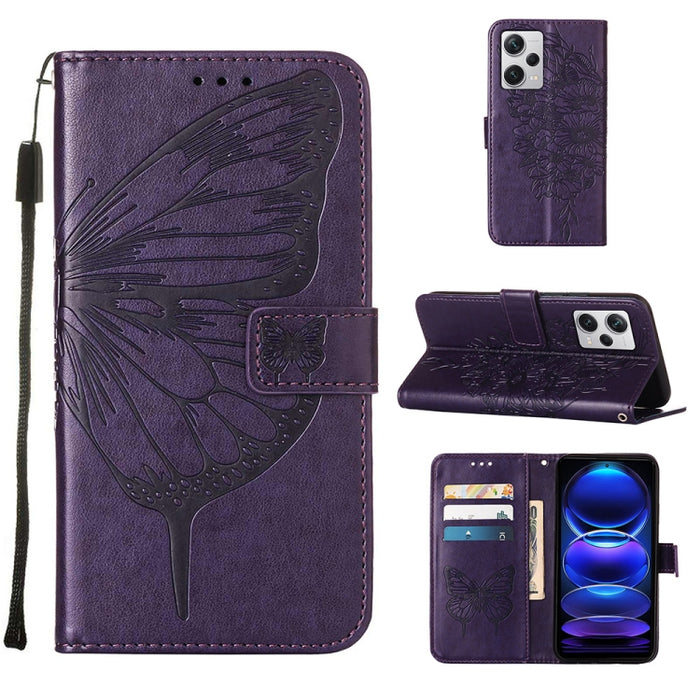 Estuche para teléfono de cuero con mariposa en relieve, For OnePlus Ace 2 5G / 11R 5G, For Motorola Moto G Stylus 5G 2023, For Realme 10 4G, For Realme 10 Pro 5G, For Realme 10 Pro+ 5G, For Realme C55, For Realme GT Neo 5 5G / GT3                      ...