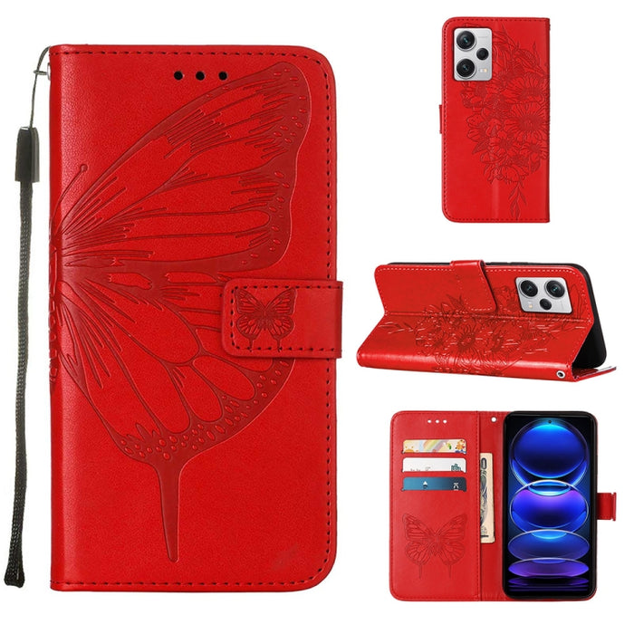 Estuche para teléfono de cuero con mariposa en relieve, For OnePlus Ace 2 5G / 11R 5G, For Motorola Moto G Stylus 5G 2023, For Realme 10 4G, For Realme 10 Pro 5G, For Realme 10 Pro+ 5G, For Realme C55, For Realme GT Neo 5 5G / GT3                      ...
