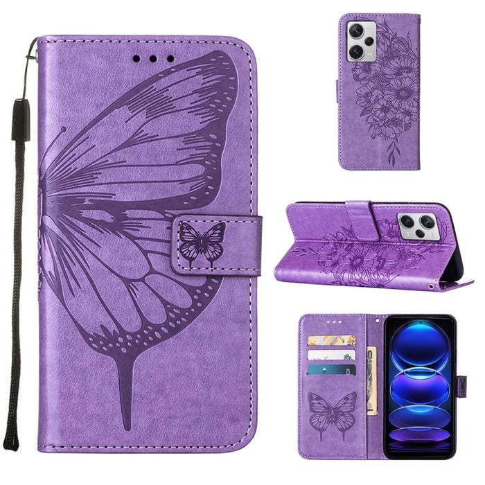 Estuche para teléfono de cuero con mariposa en relieve, For OnePlus Ace 2 5G / 11R 5G, For Motorola Moto G Stylus 5G 2023, For Realme 10 4G, For Realme 10 Pro 5G, For Realme 10 Pro+ 5G, For Realme C55, For Realme GT Neo 5 5G / GT3                      ...