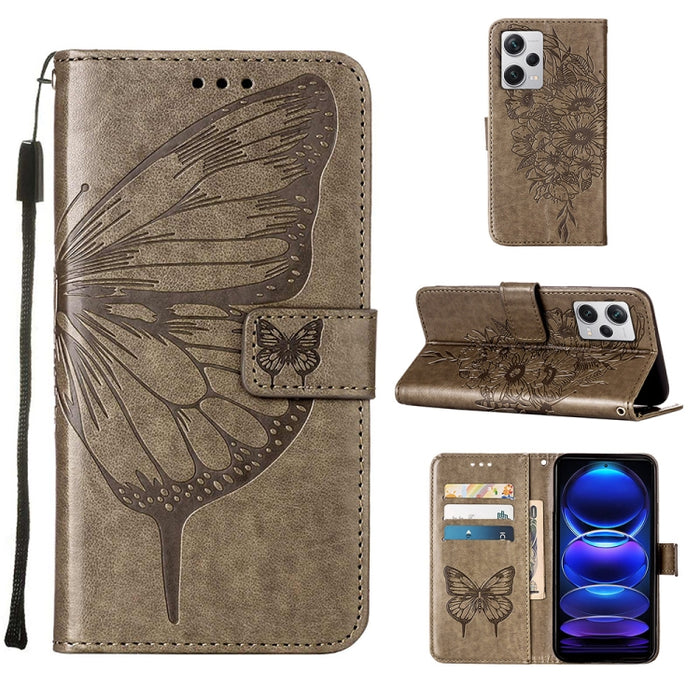 Estuche para teléfono de cuero con mariposa en relieve, For OnePlus Ace 2 5G / 11R 5G, For Motorola Moto G Stylus 5G 2023, For Realme 10 4G, For Realme 10 Pro 5G, For Realme 10 Pro+ 5G, For Realme C55, For Realme GT Neo 5 5G / GT3                      ...
