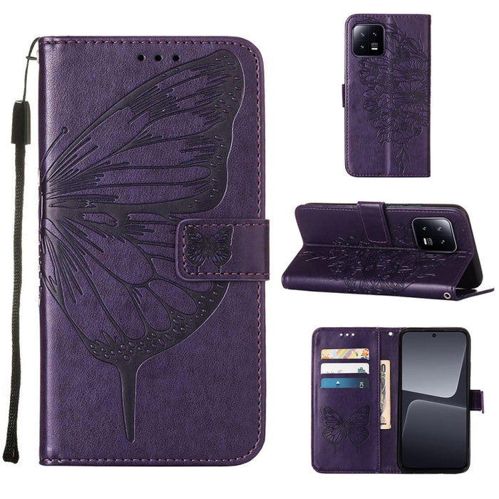 Estuche para teléfono de cuero con mariposa en relieve, For OnePlus Ace 2 5G / 11R 5G, For Motorola Moto G Stylus 5G 2023, For Realme 10 4G, For Realme 10 Pro 5G, For Realme 10 Pro+ 5G, For Realme C55, For Realme GT Neo 5 5G / GT3                      ...