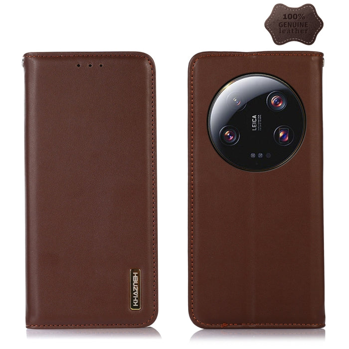 KHAZNEH Estuche para teléfono de cuero de vaca con capa superior de napa, For Samsung Galaxy F14 5G, For Xiaomi 13 Ultra