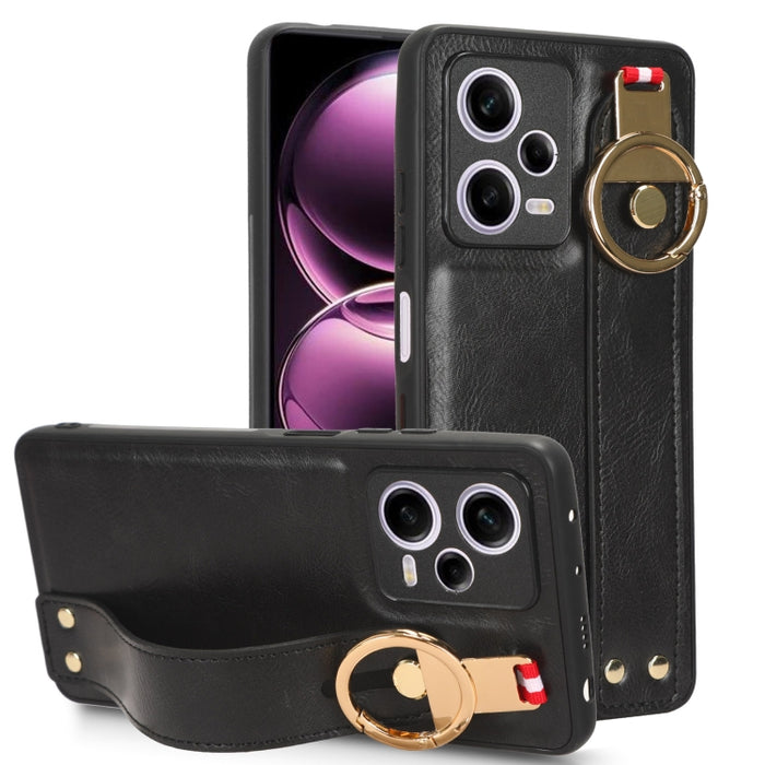 Funda trasera de cuero con muñequera, For Xiaomi Poco M6 Pro 4G, For Xiaomi Redmi Note 13 Pro 4G, For Xiaomi Redmi A3, For Xiaomi Poco X6 Pro/Redmi K70E, For Xiaomi 14 Ultra, For Xiaomi Redmi 13C 4G/Poco C65, For Xiaomi 14 Pro, For Xiaomi 14           ...