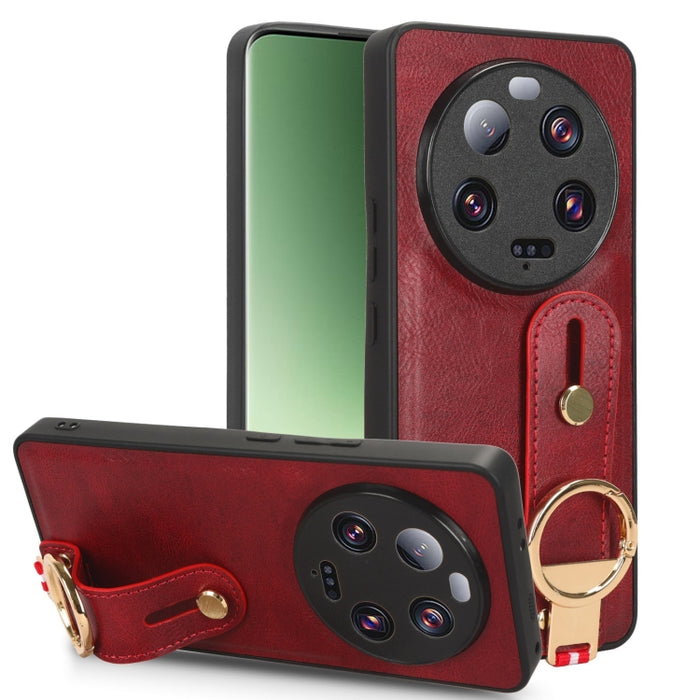 Funda trasera de cuero con muñequera, For Xiaomi Poco M6 Pro 4G, For Xiaomi Redmi Note 13 Pro 4G, For Xiaomi Redmi A3, For Xiaomi Poco X6 Pro/Redmi K70E, For Xiaomi 14 Ultra, For Xiaomi Redmi 13C 4G/Poco C65, For Xiaomi 14 Pro, For Xiaomi 14           ...