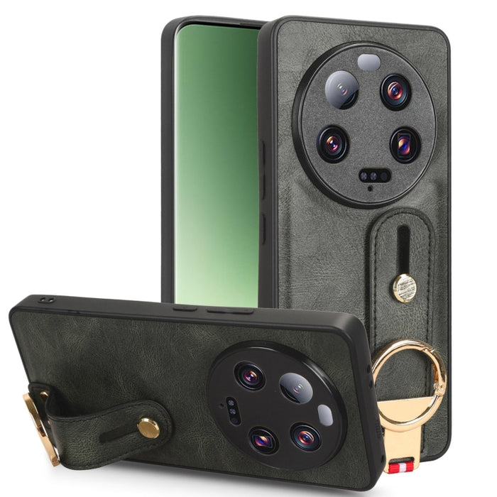 Funda trasera de cuero con muñequera, For Xiaomi Poco M6 Pro 4G, For Xiaomi Redmi Note 13 Pro 4G, For Xiaomi Redmi A3, For Xiaomi Poco X6 Pro/Redmi K70E, For Xiaomi 14 Ultra, For Xiaomi Redmi 13C 4G/Poco C65, For Xiaomi 14 Pro, For Xiaomi 14           ...