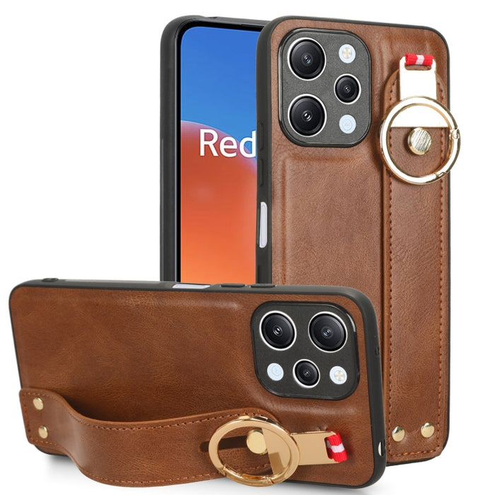 Funda trasera de cuero con muñequera, For Xiaomi Poco M6 Pro 4G, For Xiaomi Redmi Note 13 Pro 4G, For Xiaomi Redmi A3, For Xiaomi Poco X6 Pro/Redmi K70E, For Xiaomi 14 Ultra, For Xiaomi Redmi 13C 4G/Poco C65, For Xiaomi 14 Pro, For Xiaomi 14           ...