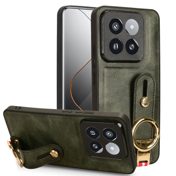 Funda trasera de cuero con muñequera, For Xiaomi Poco M6 Pro 4G, For Xiaomi Redmi Note 13 Pro 4G, For Xiaomi Redmi A3, For Xiaomi Poco X6 Pro/Redmi K70E, For Xiaomi 14 Ultra, For Xiaomi Redmi 13C 4G/Poco C65, For Xiaomi 14 Pro, For Xiaomi 14           ...