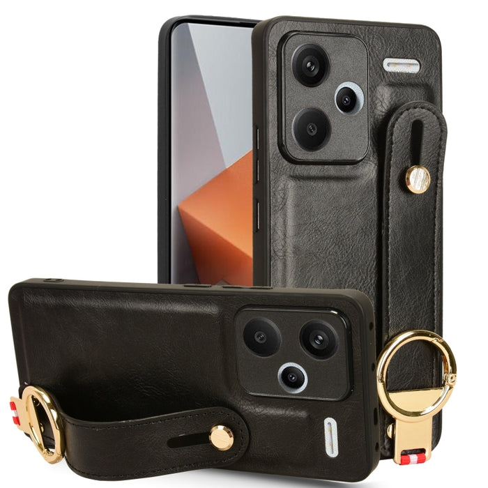 Funda trasera de cuero con muñequera, For Xiaomi Poco M6 Pro 4G, For Xiaomi Redmi Note 13 Pro 4G, For Xiaomi Redmi A3, For Xiaomi Poco X6 Pro/Redmi K70E, For Xiaomi 14 Ultra, For Xiaomi Redmi 13C 4G/Poco C65, For Xiaomi 14 Pro, For Xiaomi 14           ...