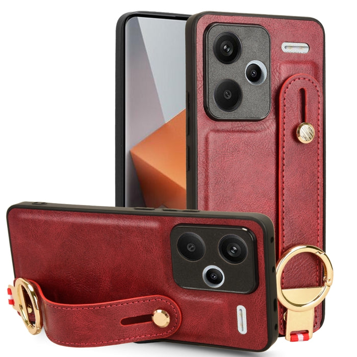 Funda trasera de cuero con muñequera, For Xiaomi Poco M6 Pro 4G, For Xiaomi Redmi Note 13 Pro 4G, For Xiaomi Redmi A3, For Xiaomi Poco X6 Pro/Redmi K70E, For Xiaomi 14 Ultra, For Xiaomi Redmi 13C 4G/Poco C65, For Xiaomi 14 Pro, For Xiaomi 14           ...