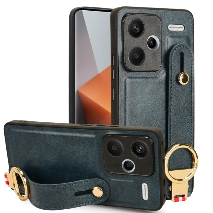 Funda trasera de cuero con muñequera, For Xiaomi Poco M6 Pro 4G, For Xiaomi Redmi Note 13 Pro 4G, For Xiaomi Redmi A3, For Xiaomi Poco X6 Pro/Redmi K70E, For Xiaomi 14 Ultra, For Xiaomi Redmi 13C 4G/Poco C65, For Xiaomi 14 Pro, For Xiaomi 14           ...