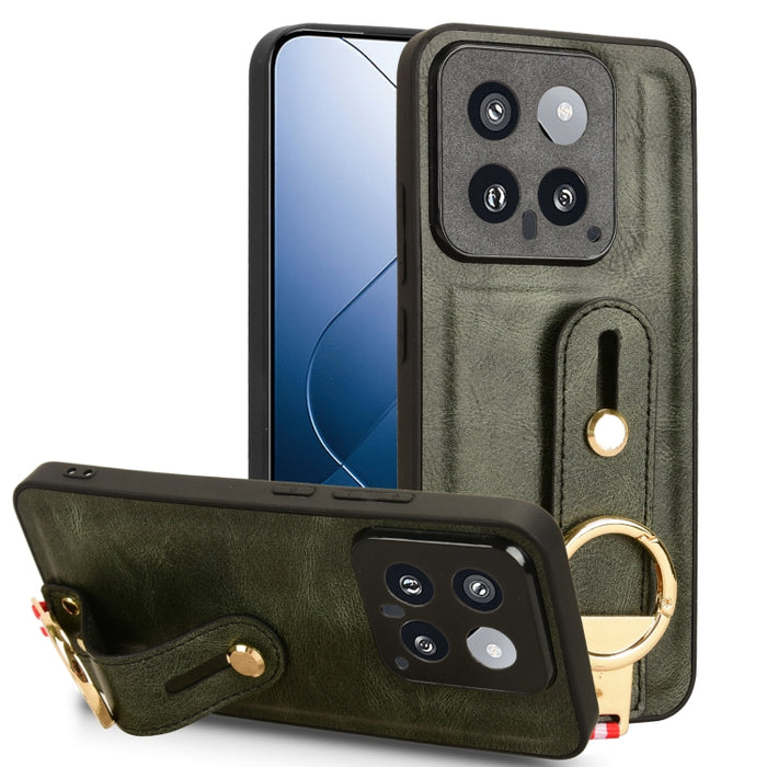 Funda trasera de cuero con muñequera, For Xiaomi Poco M6 Pro 4G, For Xiaomi Redmi Note 13 Pro 4G, For Xiaomi Redmi A3, For Xiaomi Poco X6 Pro/Redmi K70E, For Xiaomi 14 Ultra, For Xiaomi Redmi 13C 4G/Poco C65, For Xiaomi 14 Pro, For Xiaomi 14           ...