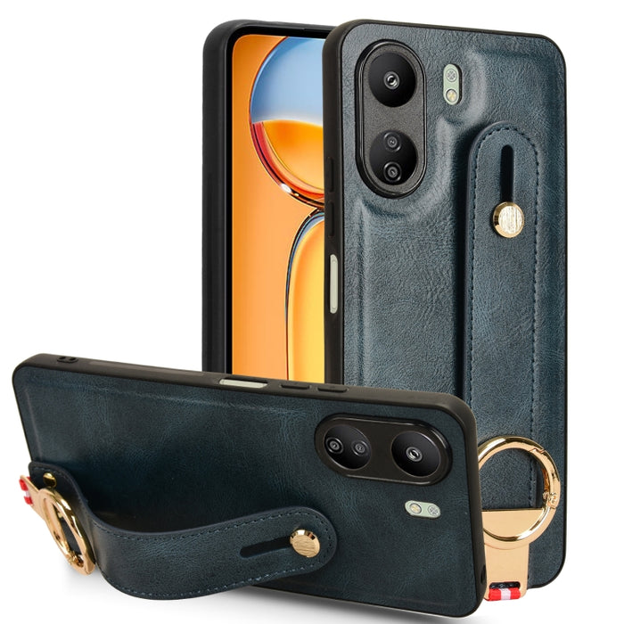 Funda trasera de cuero con muñequera, For Xiaomi Poco M6 Pro 4G, For Xiaomi Redmi Note 13 Pro 4G, For Xiaomi Redmi A3, For Xiaomi Poco X6 Pro/Redmi K70E, For Xiaomi 14 Ultra, For Xiaomi Redmi 13C 4G/Poco C65, For Xiaomi 14 Pro, For Xiaomi 14           ...