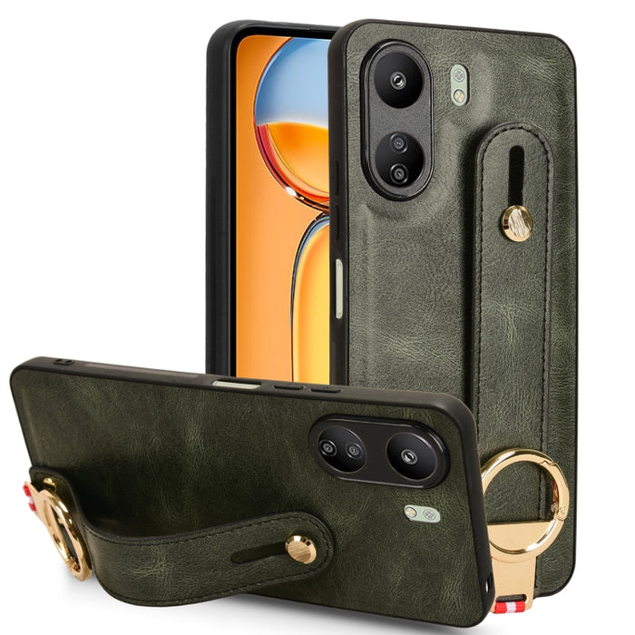 Funda trasera de cuero con muñequera, For Xiaomi Poco M6 Pro 4G, For Xiaomi Redmi Note 13 Pro 4G, For Xiaomi Redmi A3, For Xiaomi Poco X6 Pro/Redmi K70E, For Xiaomi 14 Ultra, For Xiaomi Redmi 13C 4G/Poco C65, For Xiaomi 14 Pro, For Xiaomi 14           ...