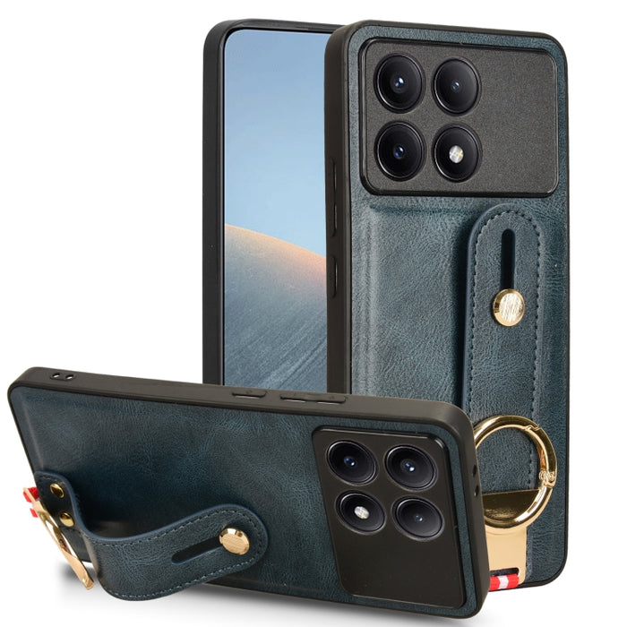 Funda trasera de cuero con muñequera, For Xiaomi Poco M6 Pro 4G, For Xiaomi Redmi Note 13 Pro 4G, For Xiaomi Redmi A3, For Xiaomi Poco X6 Pro/Redmi K70E, For Xiaomi 14 Ultra, For Xiaomi Redmi 13C 4G/Poco C65, For Xiaomi 14 Pro, For Xiaomi 14           ...
