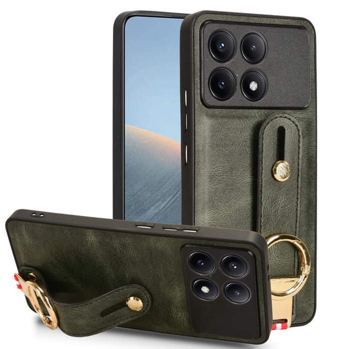 Funda trasera de cuero con muñequera, For Xiaomi Poco M6 Pro 4G, For Xiaomi Redmi Note 13 Pro 4G, For Xiaomi Redmi A3, For Xiaomi Poco X6 Pro/Redmi K70E, For Xiaomi 14 Ultra, For Xiaomi Redmi 13C 4G/Poco C65, For Xiaomi 14 Pro, For Xiaomi 14           ...