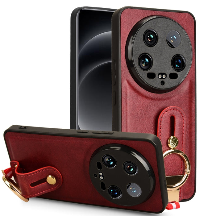 Funda trasera de cuero con muñequera, For Xiaomi Poco M6 Pro 4G, For Xiaomi Redmi Note 13 Pro 4G, For Xiaomi Redmi A3, For Xiaomi Poco X6 Pro/Redmi K70E, For Xiaomi 14 Ultra, For Xiaomi Redmi 13C 4G/Poco C65, For Xiaomi 14 Pro, For Xiaomi 14           ...