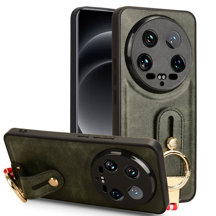 Funda trasera de cuero con muñequera, For Xiaomi Poco M6 Pro 4G, For Xiaomi Redmi Note 13 Pro 4G, For Xiaomi Redmi A3, For Xiaomi Poco X6 Pro/Redmi K70E, For Xiaomi 14 Ultra, For Xiaomi Redmi 13C 4G/Poco C65, For Xiaomi 14 Pro, For Xiaomi 14           ...