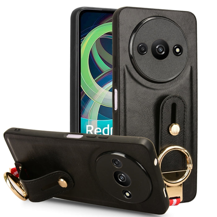 Funda trasera de cuero con muñequera, For Xiaomi Poco M6 Pro 4G, For Xiaomi Redmi Note 13 Pro 4G, For Xiaomi Redmi A3, For Xiaomi Poco X6 Pro/Redmi K70E, For Xiaomi 14 Ultra, For Xiaomi Redmi 13C 4G/Poco C65, For Xiaomi 14 Pro, For Xiaomi 14           ...