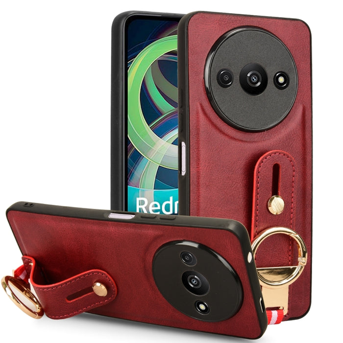 Funda trasera de cuero con muñequera, For Xiaomi Poco M6 Pro 4G, For Xiaomi Redmi Note 13 Pro 4G, For Xiaomi Redmi A3, For Xiaomi Poco X6 Pro/Redmi K70E, For Xiaomi 14 Ultra, For Xiaomi Redmi 13C 4G/Poco C65, For Xiaomi 14 Pro, For Xiaomi 14           ...