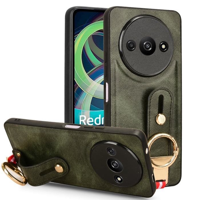 Funda trasera de cuero con muñequera, For Xiaomi Poco M6 Pro 4G, For Xiaomi Redmi Note 13 Pro 4G, For Xiaomi Redmi A3, For Xiaomi Poco X6 Pro/Redmi K70E, For Xiaomi 14 Ultra, For Xiaomi Redmi 13C 4G/Poco C65, For Xiaomi 14 Pro, For Xiaomi 14           ...
