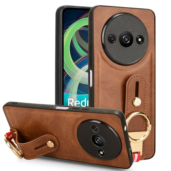 Funda trasera de cuero con muñequera, For Xiaomi Poco M6 Pro 4G, For Xiaomi Redmi Note 13 Pro 4G, For Xiaomi Redmi A3, For Xiaomi Poco X6 Pro/Redmi K70E, For Xiaomi 14 Ultra, For Xiaomi Redmi 13C 4G/Poco C65, For Xiaomi 14 Pro, For Xiaomi 14           ...