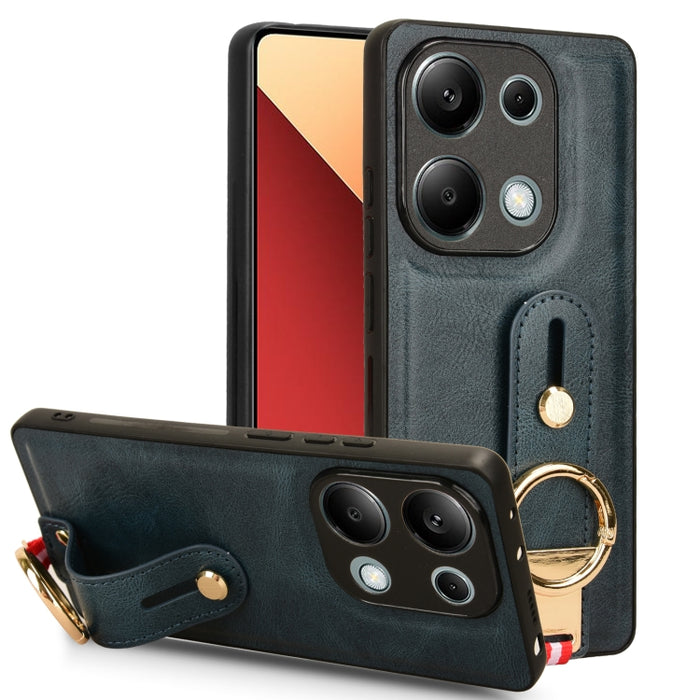 Funda trasera de cuero con muñequera, For Xiaomi Poco M6 Pro 4G, For Xiaomi Redmi Note 13 Pro 4G, For Xiaomi Redmi A3, For Xiaomi Poco X6 Pro/Redmi K70E, For Xiaomi 14 Ultra, For Xiaomi Redmi 13C 4G/Poco C65, For Xiaomi 14 Pro, For Xiaomi 14           ...