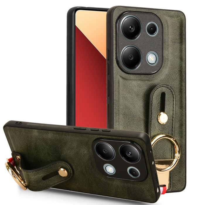 Funda trasera de cuero con muñequera, For Xiaomi Poco M6 Pro 4G, For Xiaomi Redmi Note 13 Pro 4G, For Xiaomi Redmi A3, For Xiaomi Poco X6 Pro/Redmi K70E, For Xiaomi 14 Ultra, For Xiaomi Redmi 13C 4G/Poco C65, For Xiaomi 14 Pro, For Xiaomi 14           ...