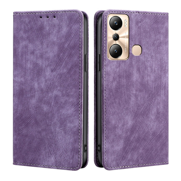 Estuche para teléfono de cuero magnético con cepillo antirrobo RFID, For Tecno Camon 19 / 19 Pro, For Infinix Hot 20i, For Tecno Pop 6 Pro, For Infinix Hot 20S, For Infinix Note 10 Pro, For Tecno Pova 4, For Infinix Note 11, For Tecno Pova 4 Pro       ...