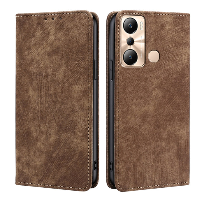 Estuche para teléfono de cuero magnético con cepillo antirrobo RFID, For Tecno Camon 19 / 19 Pro, For Infinix Hot 20i, For Tecno Pop 6 Pro, For Infinix Hot 20S, For Infinix Note 10 Pro, For Tecno Pova 4, For Infinix Note 11, For Tecno Pova 4 Pro       ...