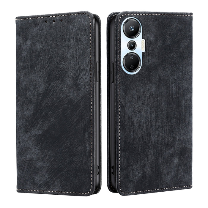 Estuche para teléfono de cuero magnético con cepillo antirrobo RFID, For Tecno Camon 19 / 19 Pro, For Infinix Hot 20i, For Tecno Pop 6 Pro, For Infinix Hot 20S, For Infinix Note 10 Pro, For Tecno Pova 4, For Infinix Note 11, For Tecno Pova 4 Pro       ...