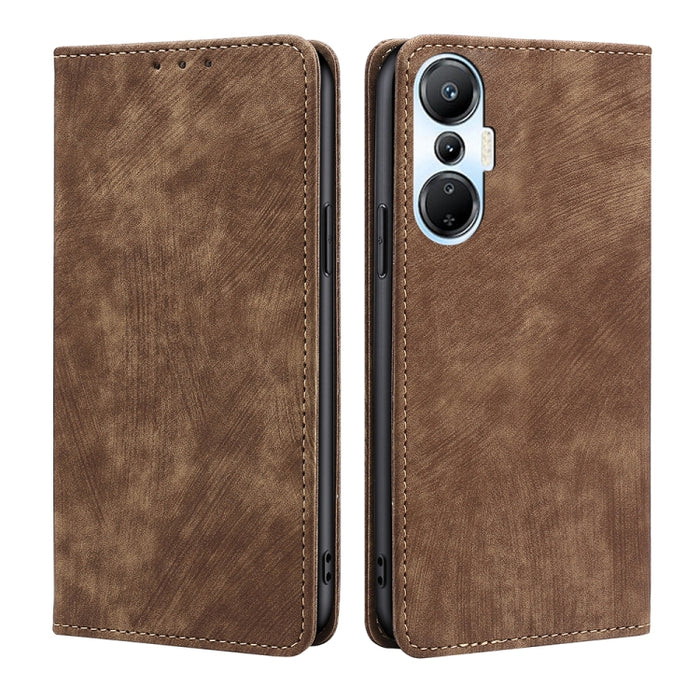 Estuche para teléfono de cuero magnético con cepillo antirrobo RFID, For Tecno Camon 19 / 19 Pro, For Infinix Hot 20i, For Tecno Pop 6 Pro, For Infinix Hot 20S, For Infinix Note 10 Pro, For Tecno Pova 4, For Infinix Note 11, For Tecno Pova 4 Pro       ...