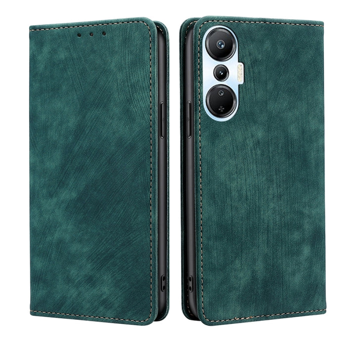 Estuche para teléfono de cuero magnético con cepillo antirrobo RFID, For Tecno Camon 19 / 19 Pro, For Infinix Hot 20i, For Tecno Pop 6 Pro, For Infinix Hot 20S, For Infinix Note 10 Pro, For Tecno Pova 4, For Infinix Note 11, For Tecno Pova 4 Pro       ...