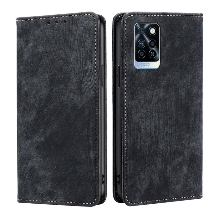 Estuche para teléfono de cuero magnético con cepillo antirrobo RFID, For Tecno Camon 19 / 19 Pro, For Infinix Hot 20i, For Tecno Pop 6 Pro, For Infinix Hot 20S, For Infinix Note 10 Pro, For Tecno Pova 4, For Infinix Note 11, For Tecno Pova 4 Pro       ...