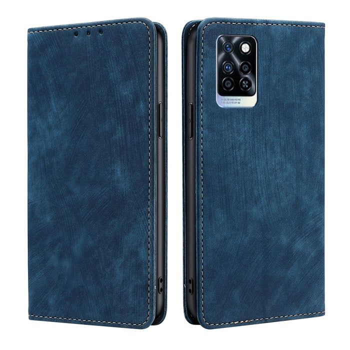 Estuche para teléfono de cuero magnético con cepillo antirrobo RFID, For Tecno Camon 19 / 19 Pro, For Infinix Hot 20i, For Tecno Pop 6 Pro, For Infinix Hot 20S, For Infinix Note 10 Pro, For Tecno Pova 4, For Infinix Note 11, For Tecno Pova 4 Pro       ...