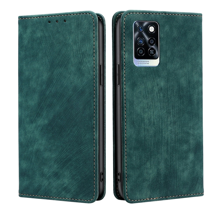 Estuche para teléfono de cuero magnético con cepillo antirrobo RFID, For Tecno Camon 19 / 19 Pro, For Infinix Hot 20i, For Tecno Pop 6 Pro, For Infinix Hot 20S, For Infinix Note 10 Pro, For Tecno Pova 4, For Infinix Note 11, For Tecno Pova 4 Pro       ...