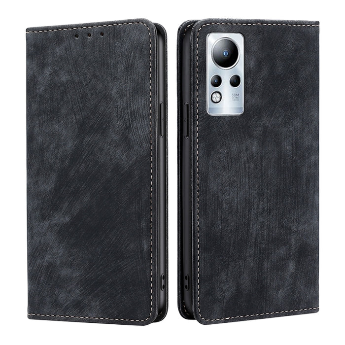 Estuche para teléfono de cuero magnético con cepillo antirrobo RFID, For Tecno Camon 19 / 19 Pro, For Infinix Hot 20i, For Tecno Pop 6 Pro, For Infinix Hot 20S, For Infinix Note 10 Pro, For Tecno Pova 4, For Infinix Note 11, For Tecno Pova 4 Pro       ...