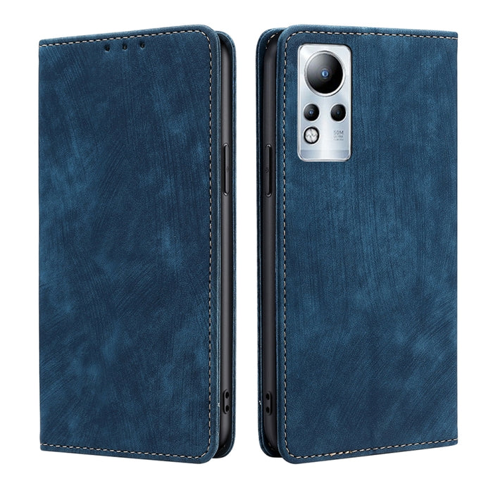 Estuche para teléfono de cuero magnético con cepillo antirrobo RFID, For Tecno Camon 19 / 19 Pro, For Infinix Hot 20i, For Tecno Pop 6 Pro, For Infinix Hot 20S, For Infinix Note 10 Pro, For Tecno Pova 4, For Infinix Note 11, For Tecno Pova 4 Pro       ...