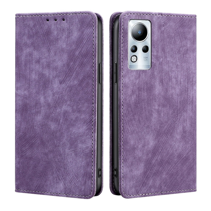 Estuche para teléfono de cuero magnético con cepillo antirrobo RFID, For Tecno Camon 19 / 19 Pro, For Infinix Hot 20i, For Tecno Pop 6 Pro, For Infinix Hot 20S, For Infinix Note 10 Pro, For Tecno Pova 4, For Infinix Note 11, For Tecno Pova 4 Pro       ...