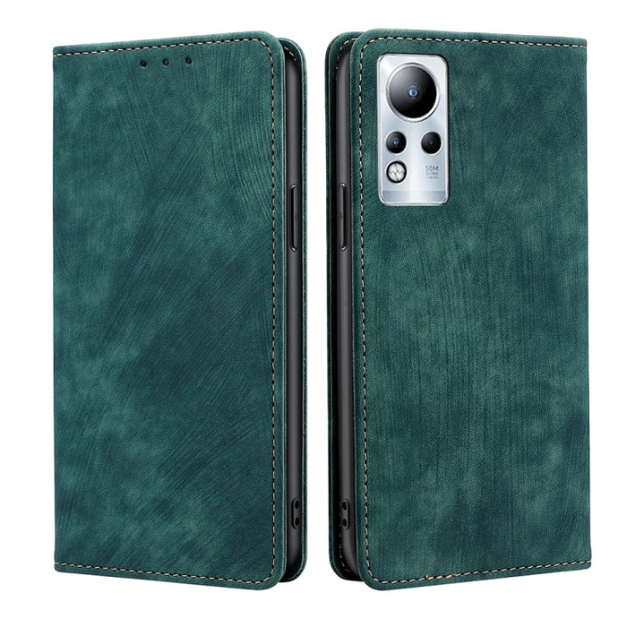 Estuche para teléfono de cuero magnético con cepillo antirrobo RFID, For Tecno Camon 19 / 19 Pro, For Infinix Hot 20i, For Tecno Pop 6 Pro, For Infinix Hot 20S, For Infinix Note 10 Pro, For Tecno Pova 4, For Infinix Note 11, For Tecno Pova 4 Pro       ...
