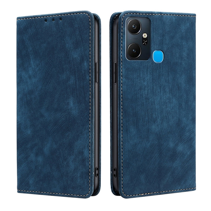 Estuche para teléfono de cuero magnético con cepillo antirrobo RFID, For Tecno Camon 19 / 19 Pro, For Infinix Hot 20i, For Tecno Pop 6 Pro, For Infinix Hot 20S, For Infinix Note 10 Pro, For Tecno Pova 4, For Infinix Note 11, For Tecno Pova 4 Pro       ...