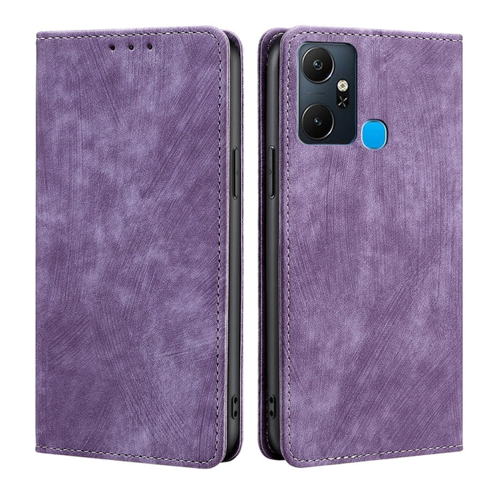 Estuche para teléfono de cuero magnético con cepillo antirrobo RFID, For Tecno Camon 19 / 19 Pro, For Infinix Hot 20i, For Tecno Pop 6 Pro, For Infinix Hot 20S, For Infinix Note 10 Pro, For Tecno Pova 4, For Infinix Note 11, For Tecno Pova 4 Pro       ...