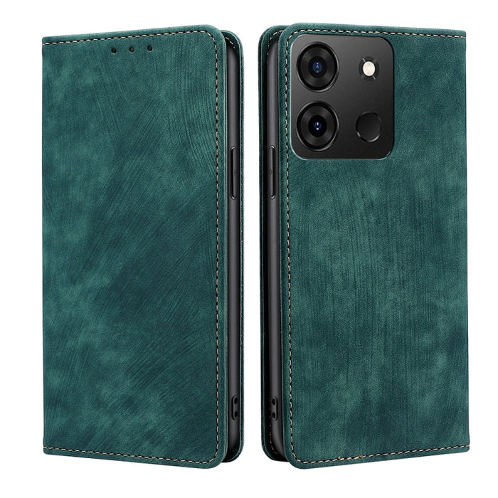Estuche para teléfono de cuero magnético con cepillo antirrobo RFID, For Tecno Camon 19 / 19 Pro, For Infinix Hot 20i, For Tecno Pop 6 Pro, For Infinix Hot 20S, For Infinix Note 10 Pro, For Tecno Pova 4, For Infinix Note 11, For Tecno Pova 4 Pro       ...