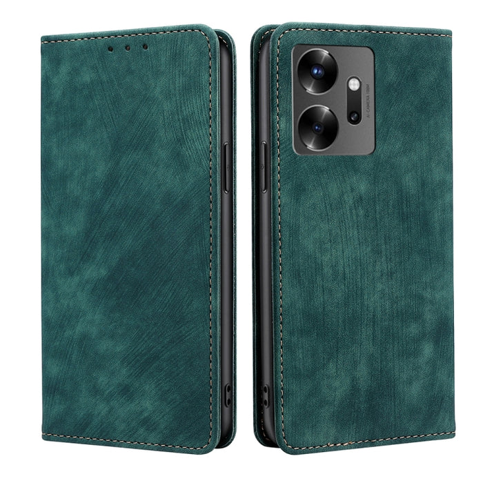 Estuche para teléfono de cuero magnético con cepillo antirrobo RFID, For Tecno Camon 19 / 19 Pro, For Infinix Hot 20i, For Tecno Pop 6 Pro, For Infinix Hot 20S, For Infinix Note 10 Pro, For Tecno Pova 4, For Infinix Note 11, For Tecno Pova 4 Pro       ...