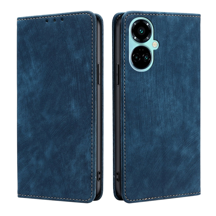 Estuche para teléfono de cuero magnético con cepillo antirrobo RFID, For Tecno Camon 19 / 19 Pro, For Infinix Hot 20i, For Tecno Pop 6 Pro, For Infinix Hot 20S, For Infinix Note 10 Pro, For Tecno Pova 4, For Infinix Note 11, For Tecno Pova 4 Pro       ...