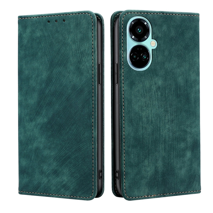 Estuche para teléfono de cuero magnético con cepillo antirrobo RFID, For Tecno Camon 19 / 19 Pro, For Infinix Hot 20i, For Tecno Pop 6 Pro, For Infinix Hot 20S, For Infinix Note 10 Pro, For Tecno Pova 4, For Infinix Note 11, For Tecno Pova 4 Pro       ...