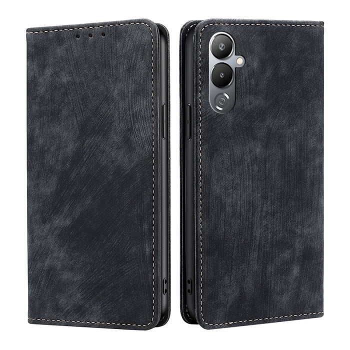 Estuche para teléfono de cuero magnético con cepillo antirrobo RFID, For Tecno Camon 19 / 19 Pro, For Infinix Hot 20i, For Tecno Pop 6 Pro, For Infinix Hot 20S, For Infinix Note 10 Pro, For Tecno Pova 4, For Infinix Note 11, For Tecno Pova 4 Pro       ...